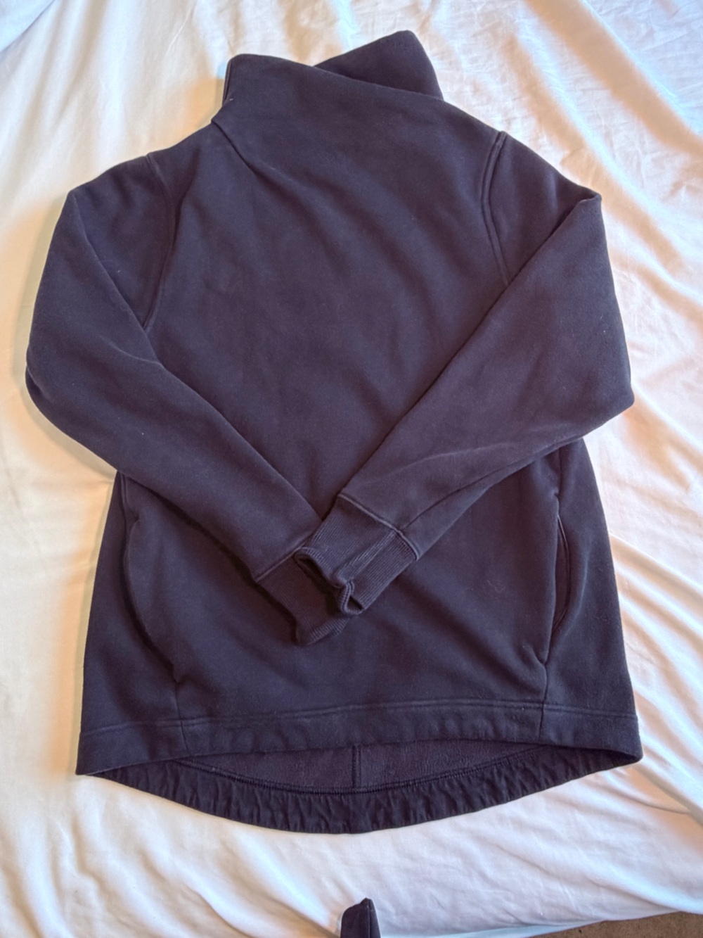 Athleta Black Pullover Sweatshirt Fleece Lined Size M